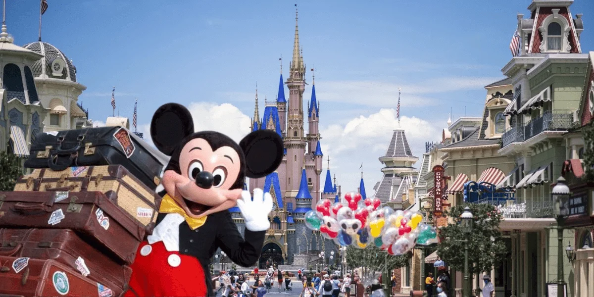 Cinderella in front of the castle