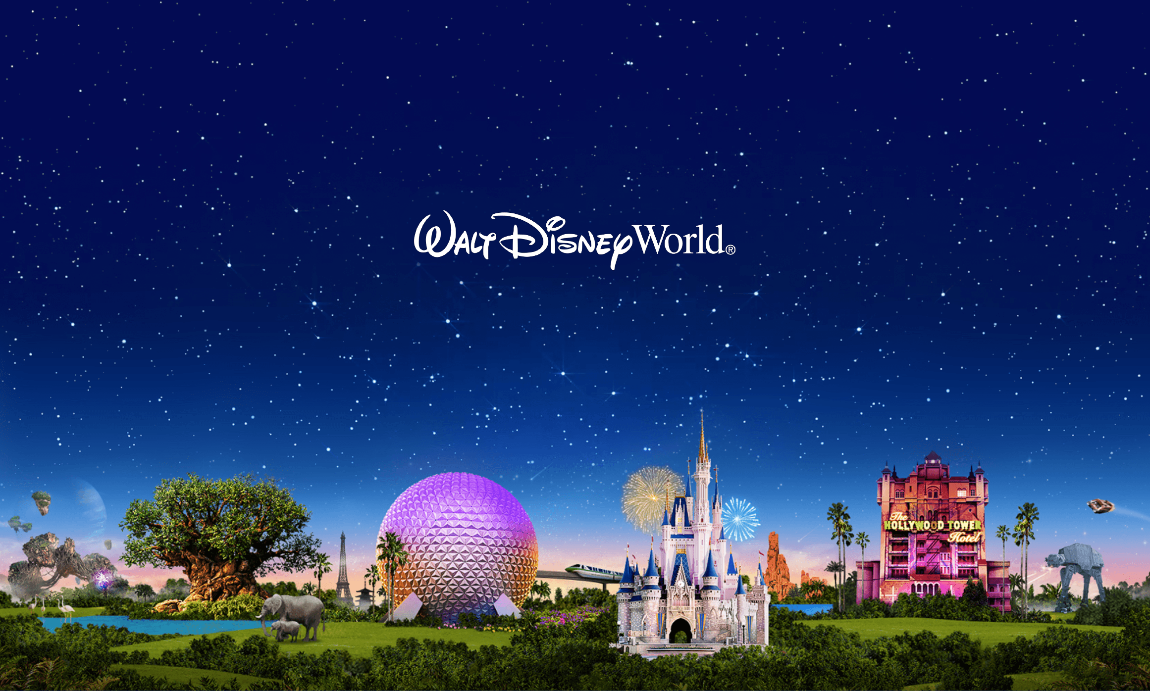 Walt Disney World parks panorama